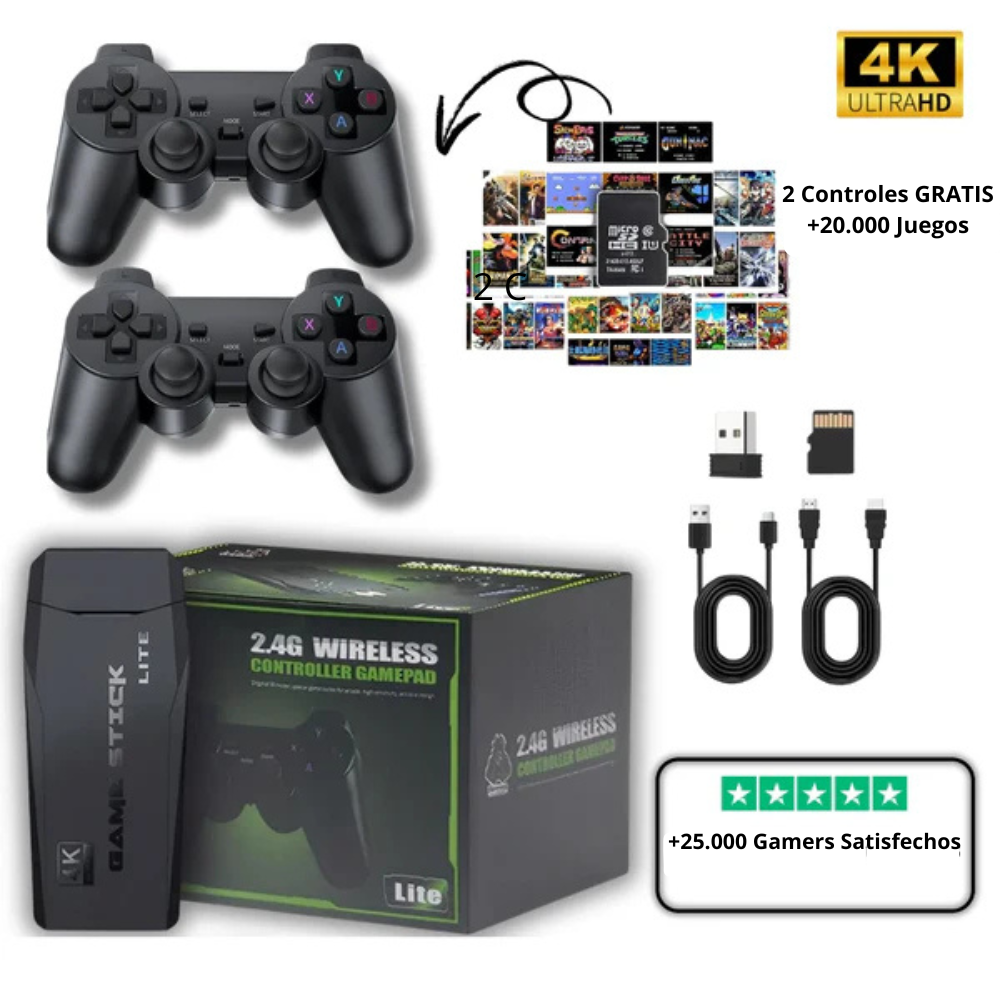 RETRO STICK - CONSOLA RETRO + 2 CONTROLES GRATIS