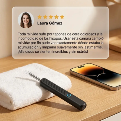 EarVision Pro™ | Limpiador de Oídos con Cámara HD y Control desde tu Celular