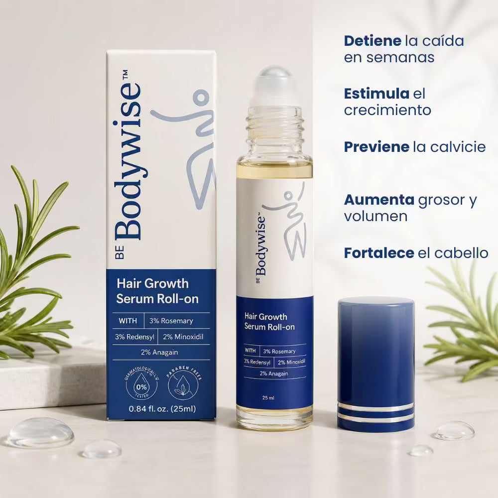 BodyWise™ | Sérum Roll-On Anti-Caída + Crecimiento Capilar