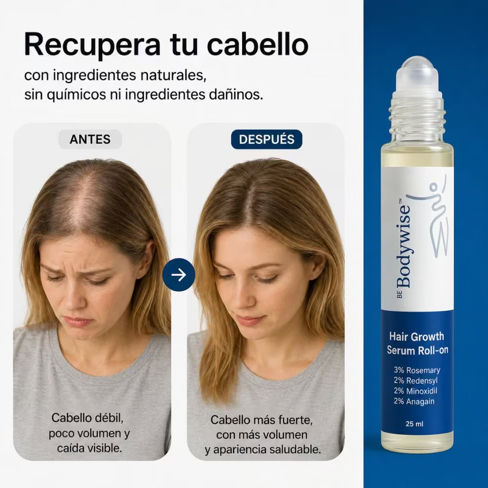 BodyWise™ | Sérum Roll-On Anti-Caída + Crecimiento Capilar